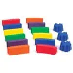 a group of colorful plastic blocks