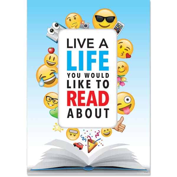 Inspire U Poster: Live a Life... Emoji Fun