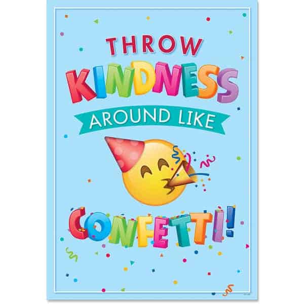 Inspire U Poster: Throw Kindness... Emoji Fun