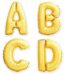 Gold mylar balloon uppercase designer letters