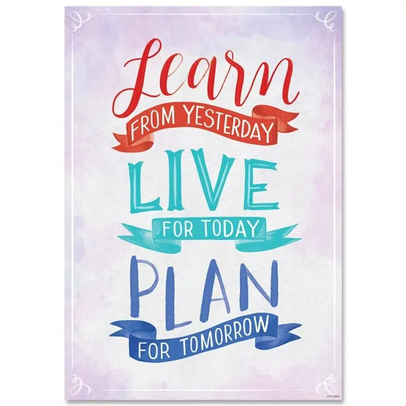 Inspire u poster: learn, live, plan