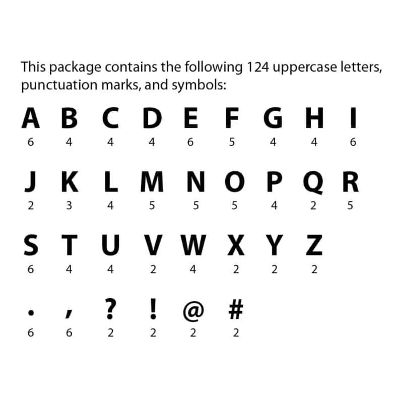 Pom uppercase letters