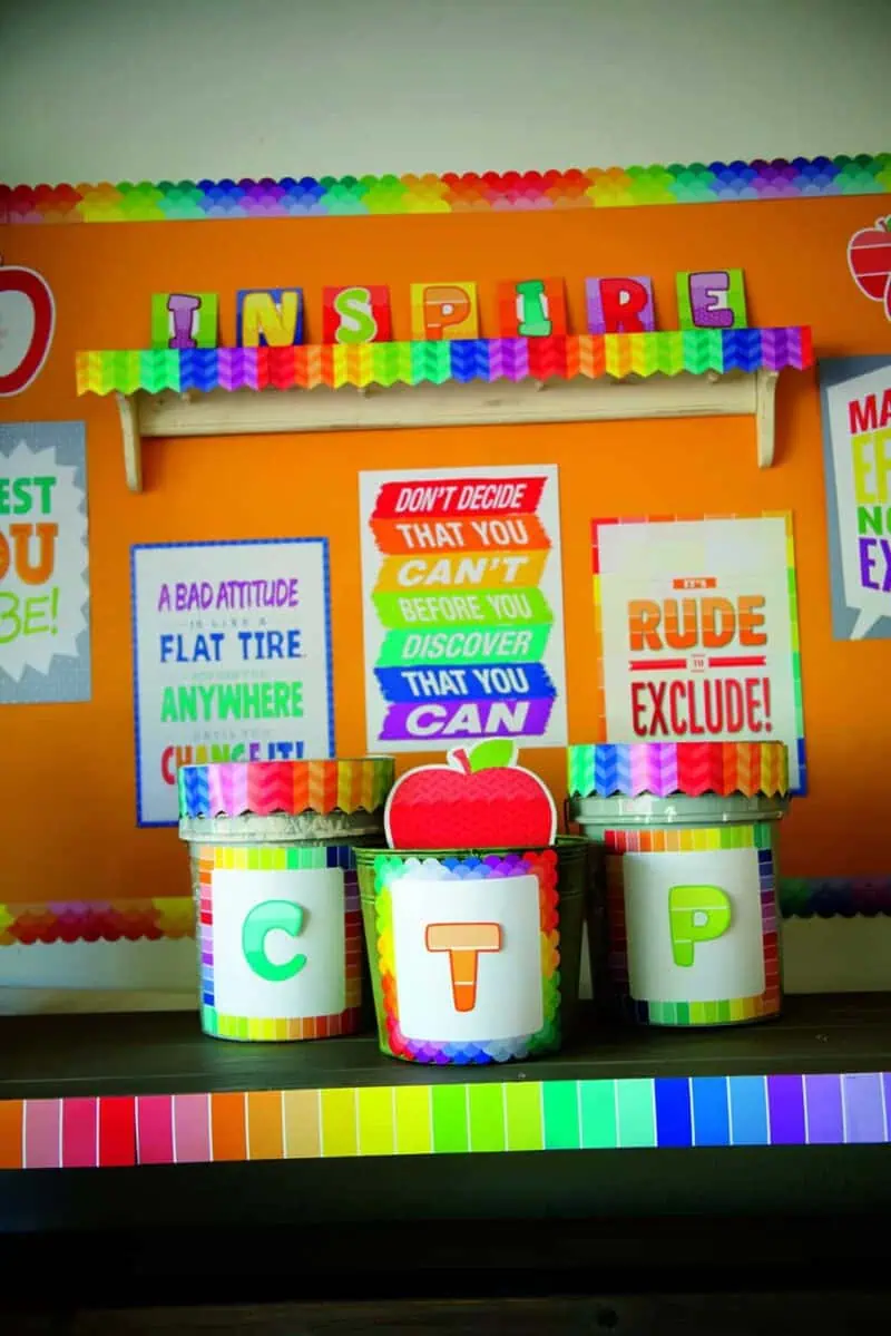Rainbow paint chip border (ez border)