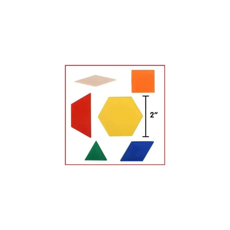 Pattern blocks , plastic, solid (250)