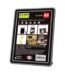 Black l-shaped slide card stand-vertical  a4-297*210