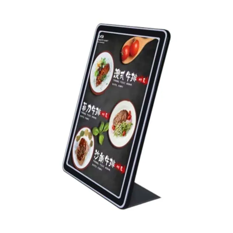 Black l-shaped slide card stand-vertical  a4-297*210