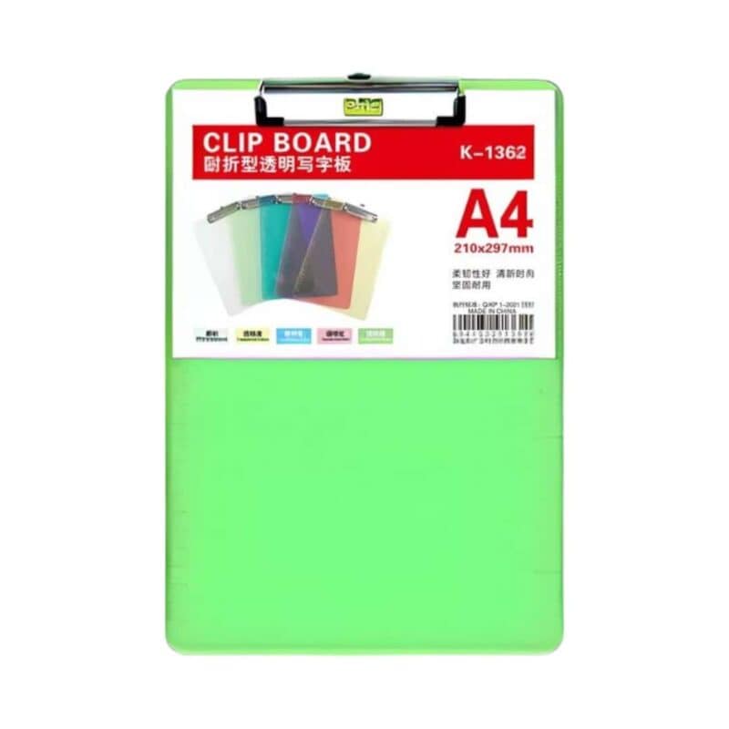 Green plastic clip board a4-297*210