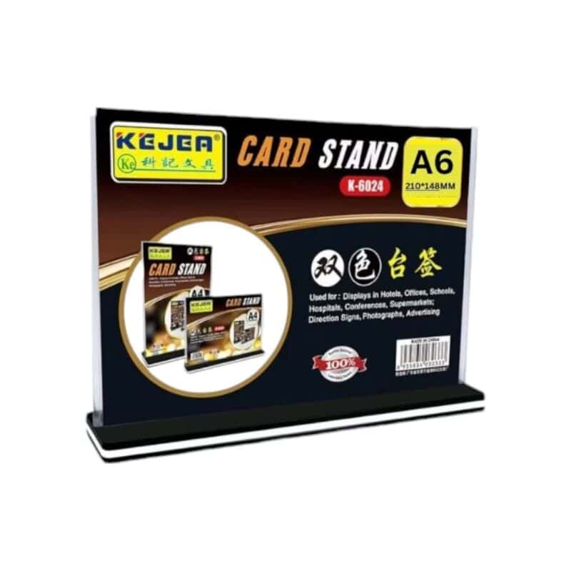 Black t-shaped slide card stand-horizontal a6-148*105