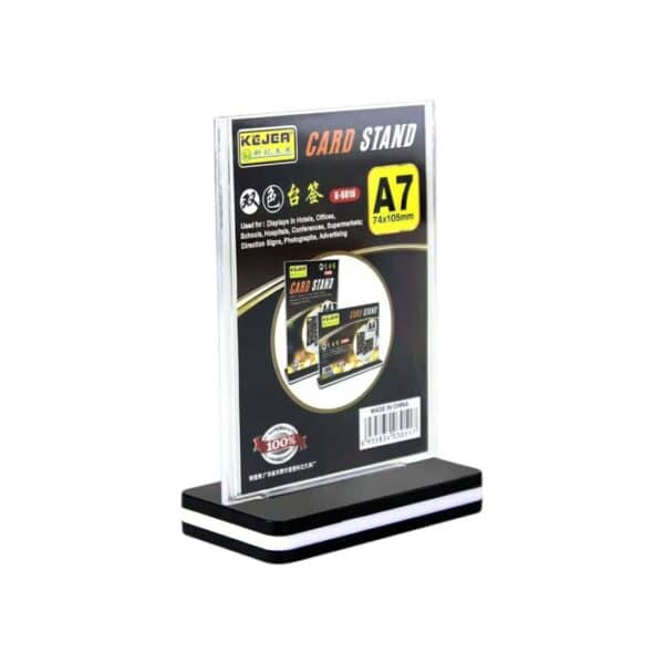 Black T-shaped Slide Card Stand-Vertical A7-105*74 1