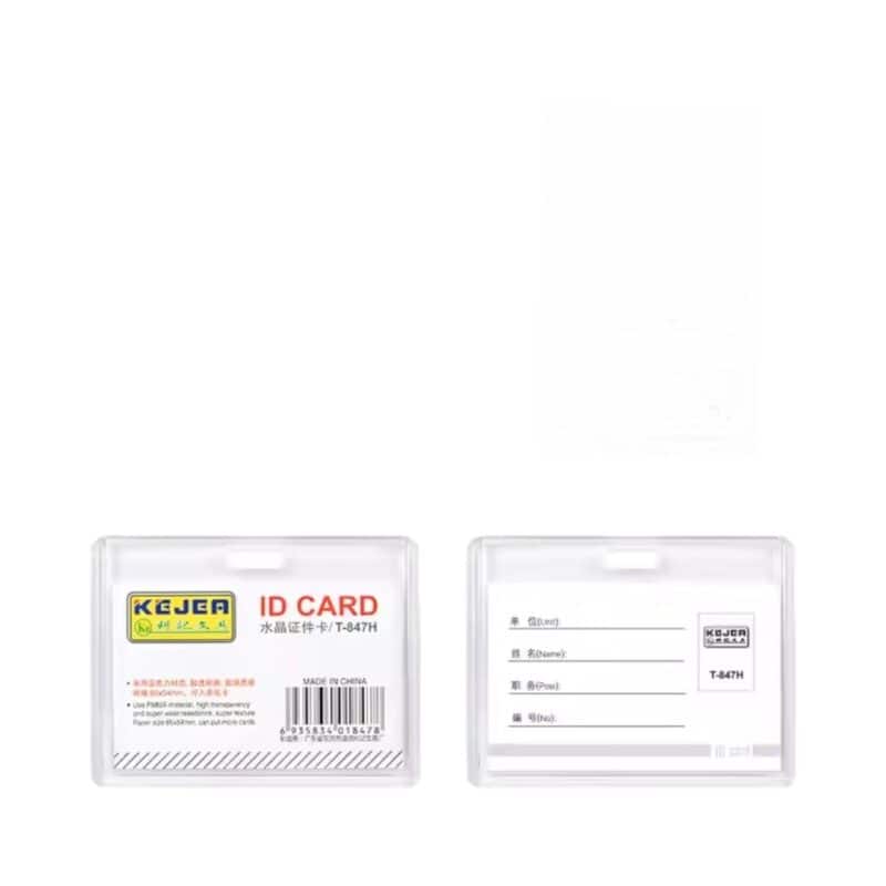 Clear id card holder 85*54 horizontal