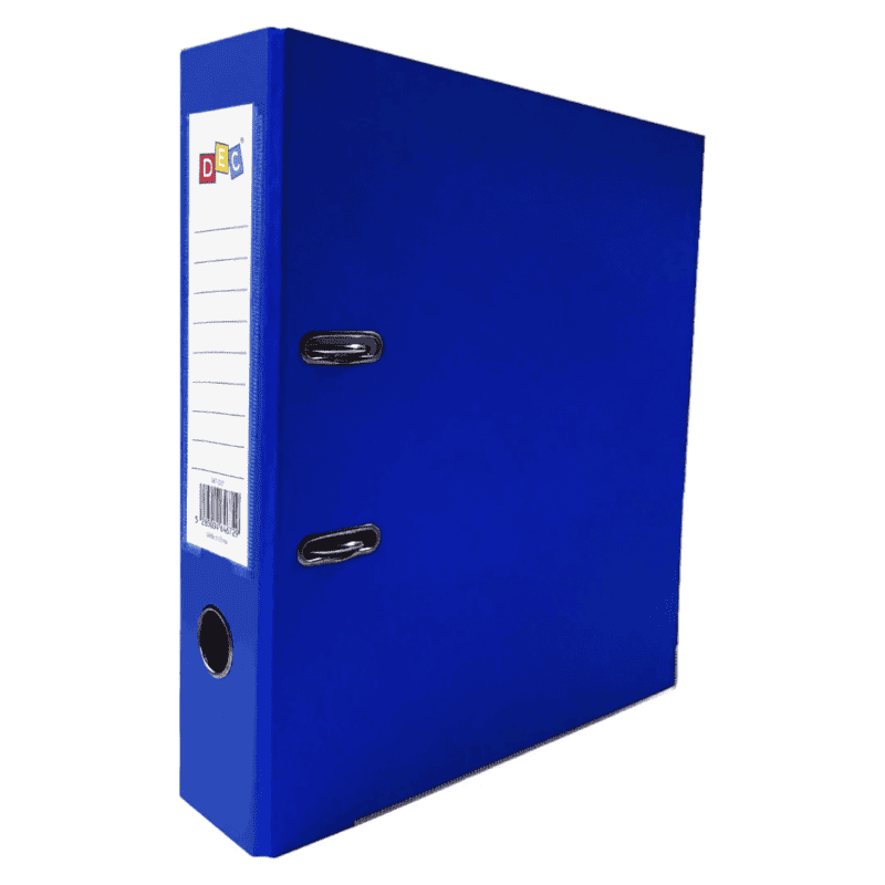 Blue  plastic box file 7. 5cm2 ring , 2. 5 inch