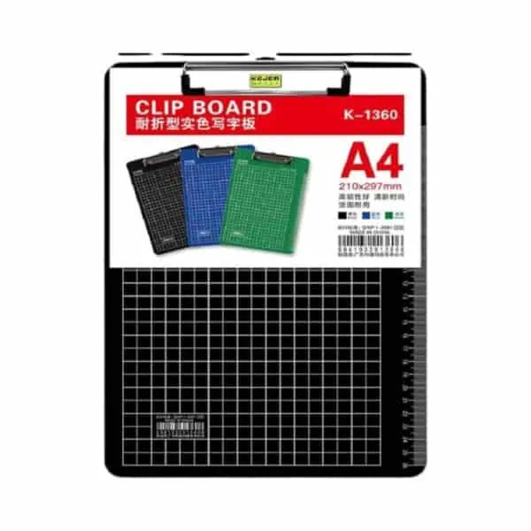 BLACK Plastic Clip Board A4-297*210