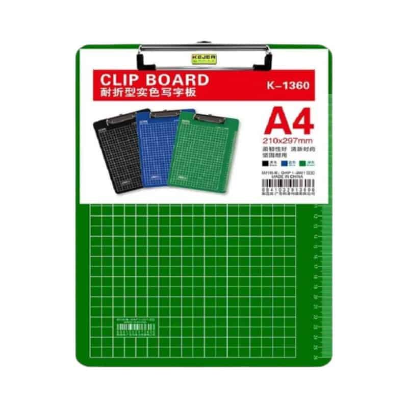 Green plastic clip board a4-297*210