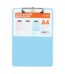 Light blue plastic clip board a4-297*210