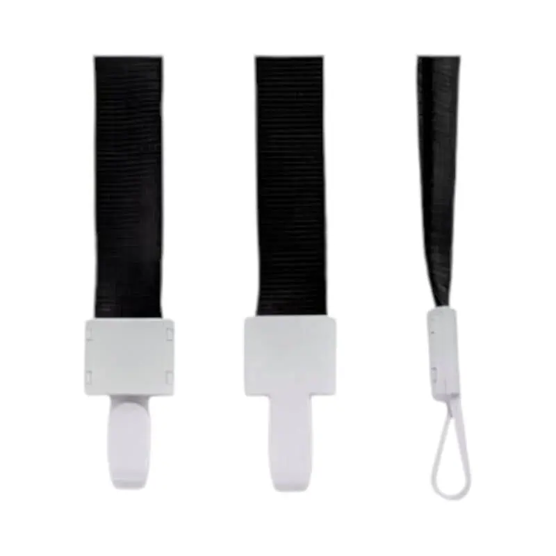 Black reel lanyard- with slashes 20*900