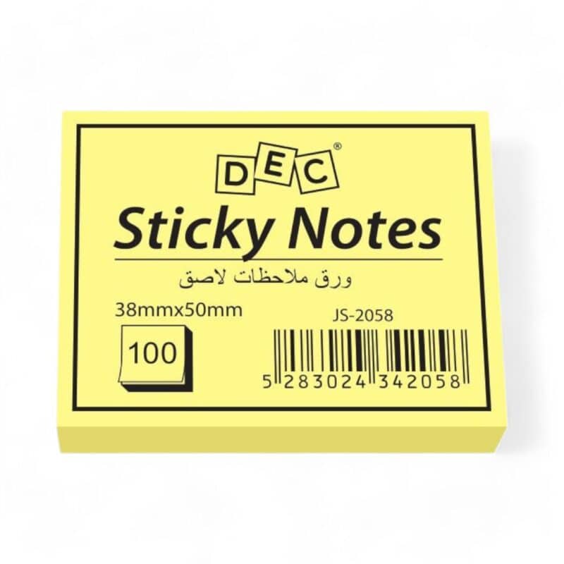 Sticky notes 38mm*50mm 100sheets pastel yellow