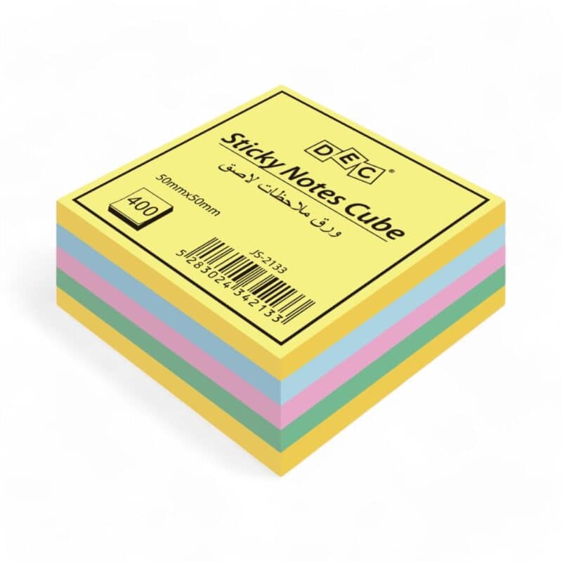 Sticky notes cube 50mm*50 mm  yellow, pink, green, blue 400 sheet