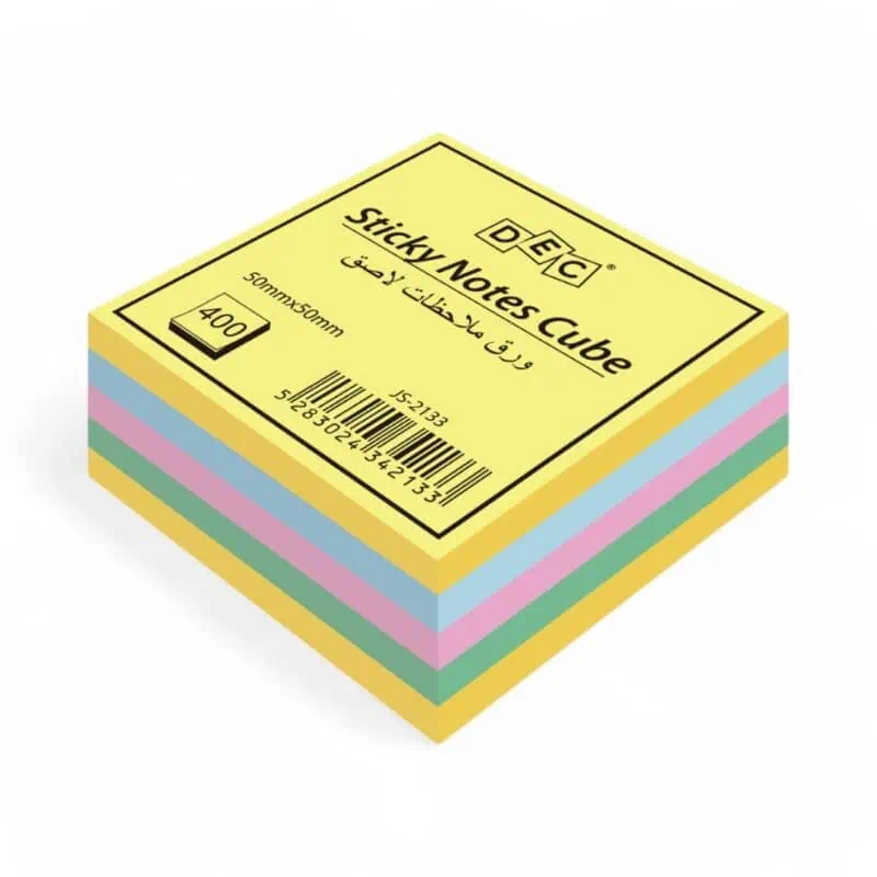 Sticky notes cube 50mm*50 mm  yellow, pink, green, blue 400 sheet