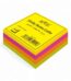 Sticky notes cube 75mm*75mm,fluore assorted color 100sheets total 400 sheets