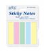 Assorted sticky notes, pastel yellow pink green blue yellow 45mm*15mm*5pcs