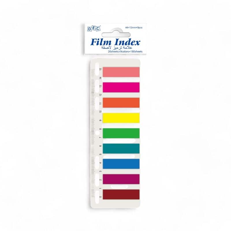 Pet film index 44mm*12mm*9pc flags shape color 180 total sheet