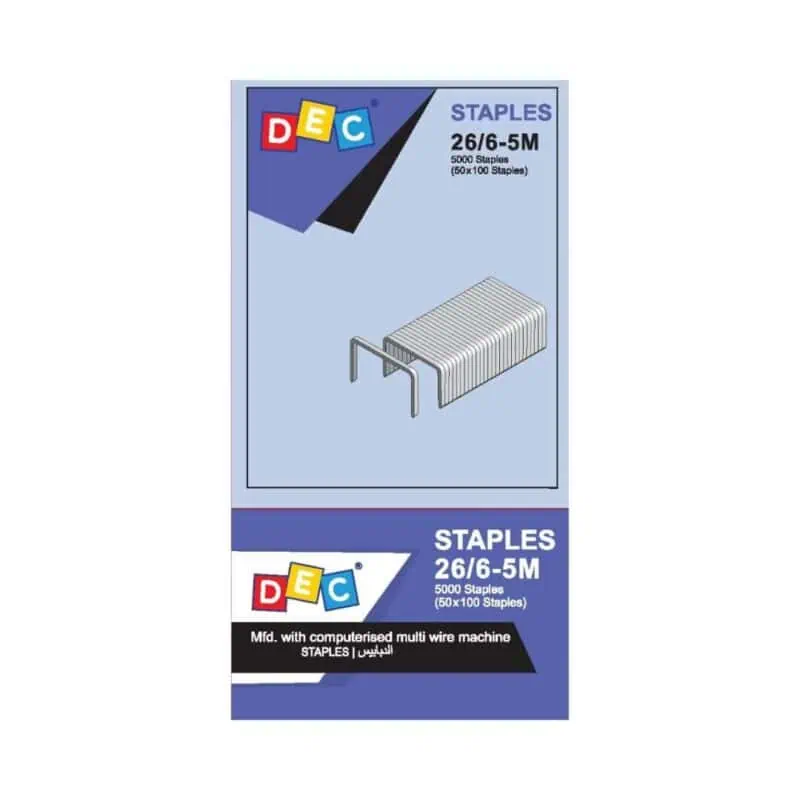 Staples no. 26/6-5m pack of 5000 staples