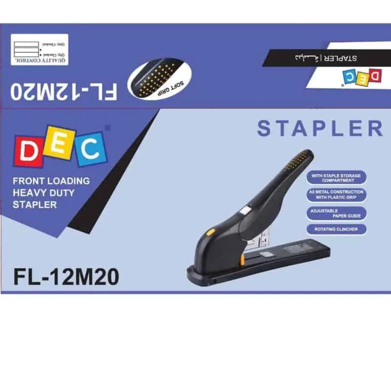 Stapler fl-12m20 black heavy-duty stapler