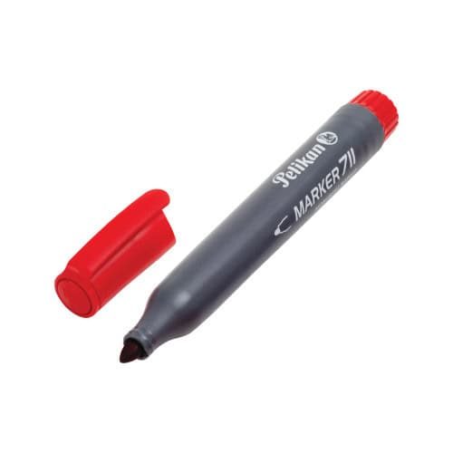 Permanent Marker 711  10 pcs Round Tip  Red