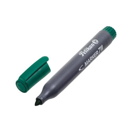 Permanent Marker 711  10 pcs Round Tip  Green