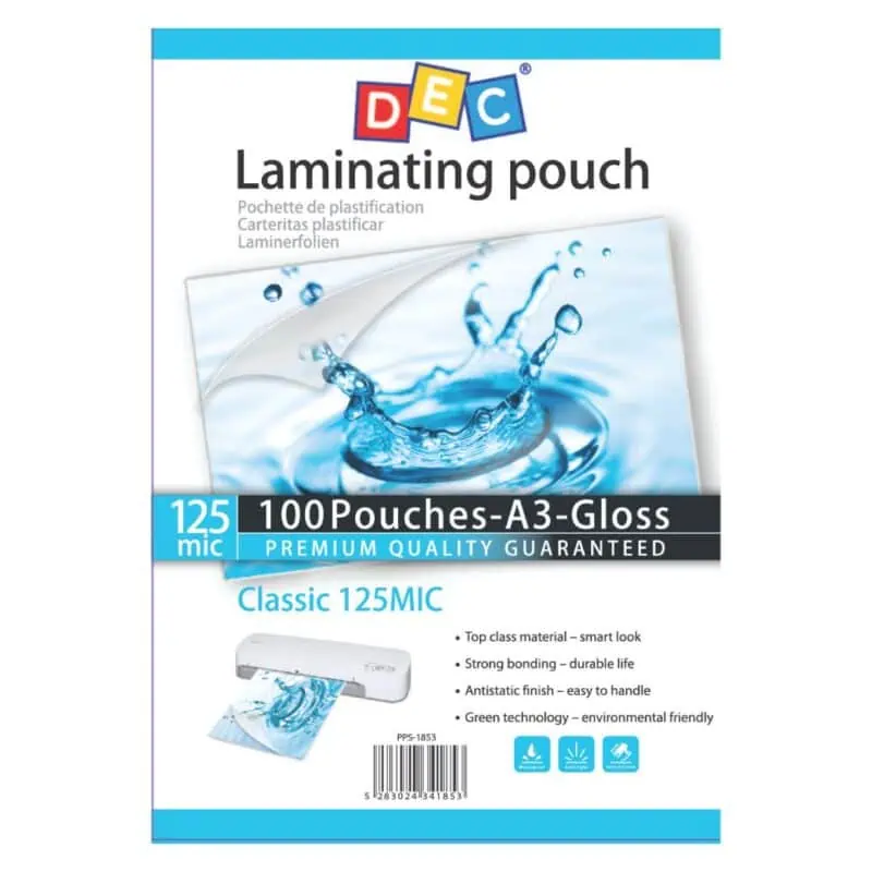 A3 lamination sheet 303*426mm 125mic