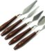 5 pieces stainless steel mixed scraper set spatula knife for artists oil painting
