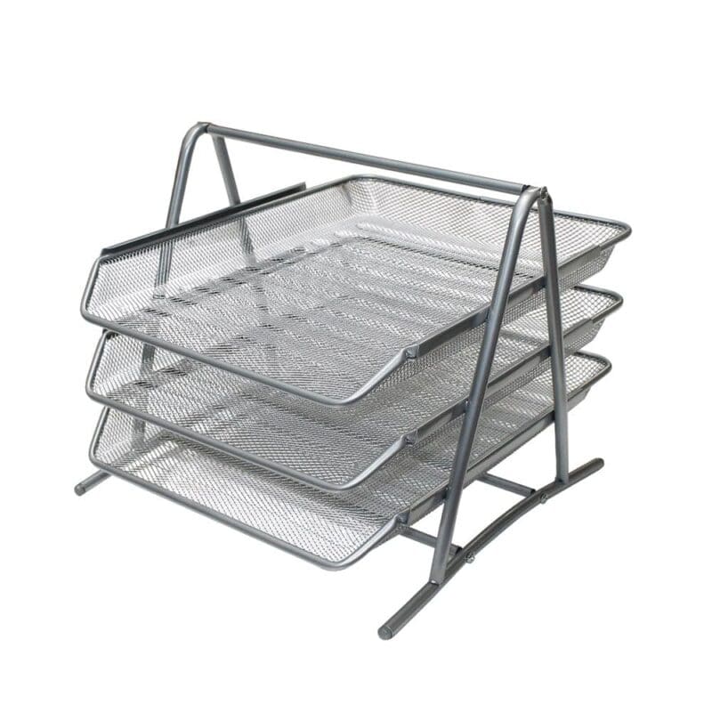 A stack of metal trays