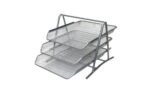 a stack of metal trays