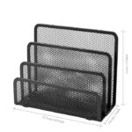 a black mesh desk organizer