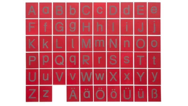 Tactile plates, upper case letters