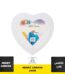 Premium 280gsm heart-shaped canvas - 20cm - perfect for artistic expressions