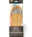 Paint brush set 12pcs round-pointed hog bristle hair long handle mixed art brushes
