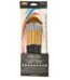 Paint brush set 9 pcs anti-shedding synthetic nylon filbert art paintbrush set with long wooden handle
