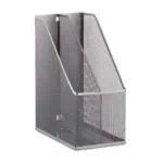 a metal file holder with mesh