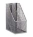 A metal file holder with mesh