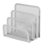 a group of metal mesh baskets