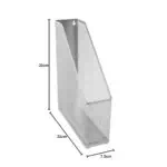 a metal magazine holder with size of the size of it