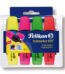 Premium pelikan text marker 490 highlighter set - 4 vibrant colors, chisel tip, non-bleed ink, long-lasting for office and school supplies
