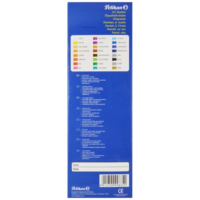 24-color pelikan round oil pastel set: premium, high-quality, long-lasting coloring pens and pencils for artists - versatile and vibrant artistic tool