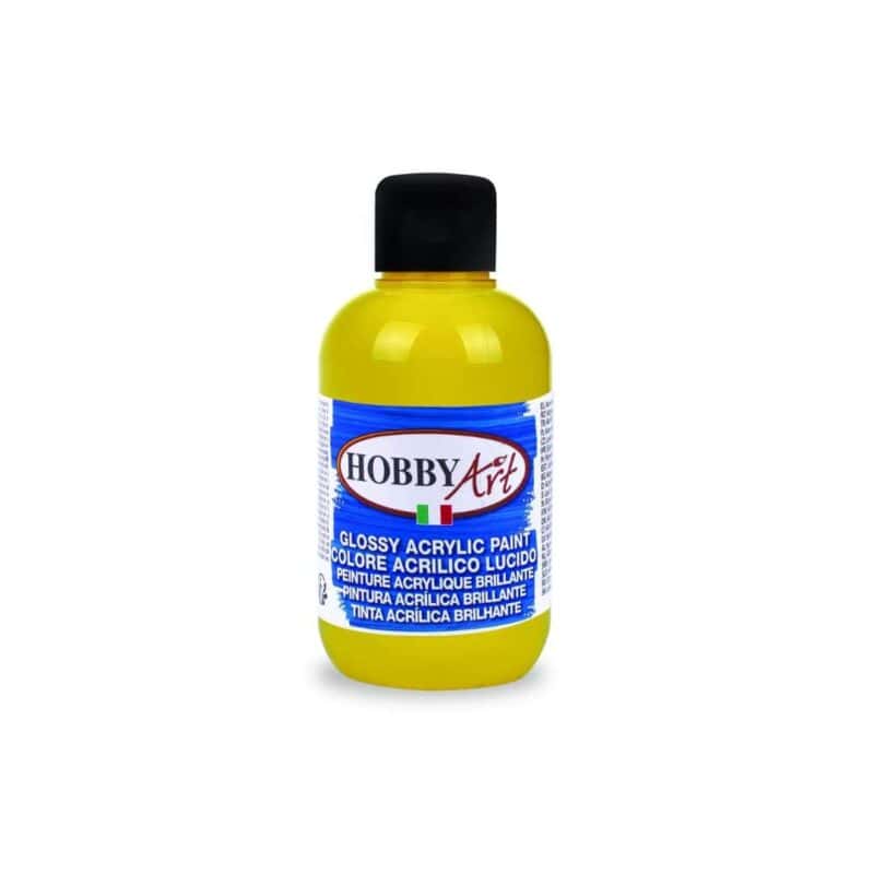 "hobby art glossy acrylic paint 500ml - professional quality for creative projects"