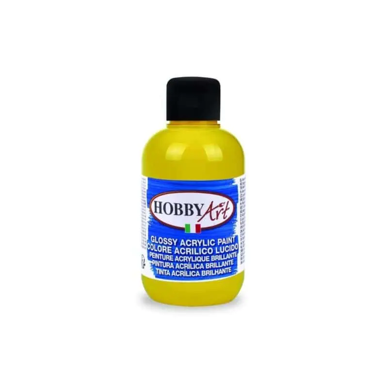 "hobby art glossy acrylic paint 500ml - professional quality for creative projects"