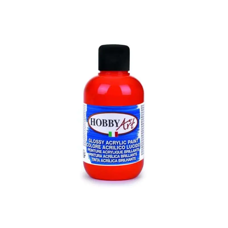 "hobby art glossy acrylic paint 500ml - professional quality for creative projects"
