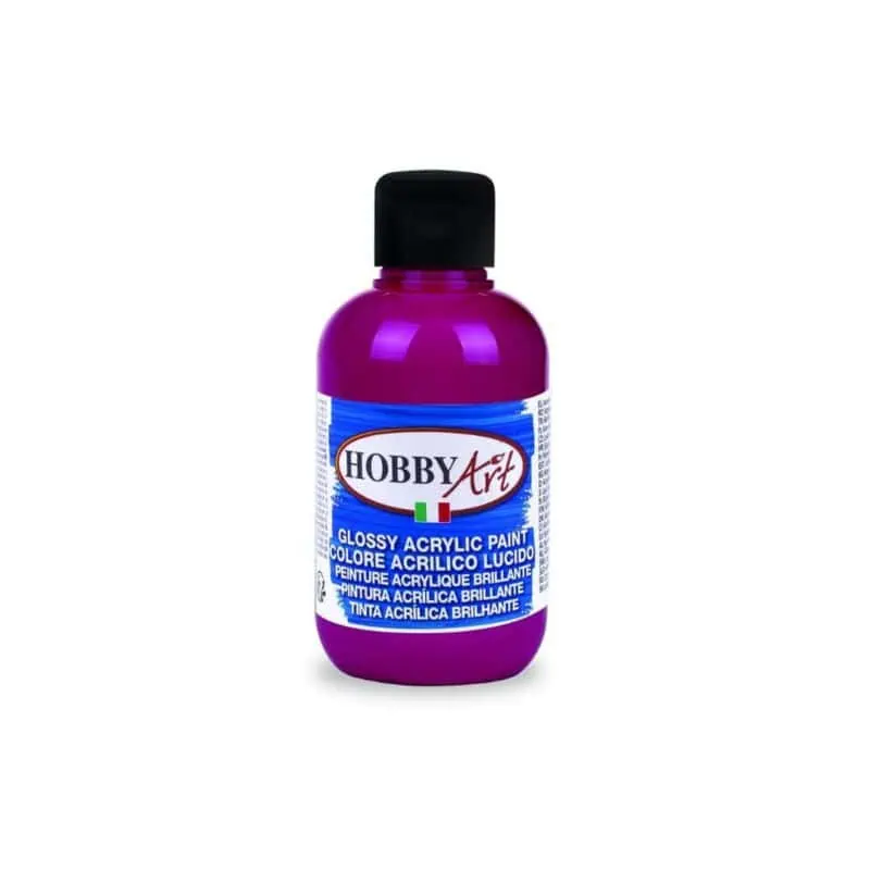 "hobby art glossy acrylic paint 500ml - professional quality for creative projects"