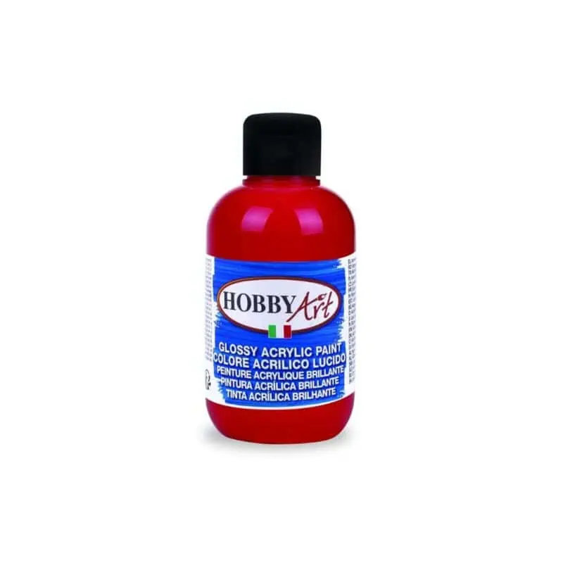 "hobby art glossy acrylic paint 500ml - professional quality for creative projects"