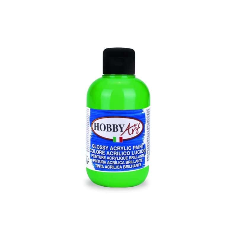 "hobby art glossy acrylic paint 500ml - professional quality for creative projects"